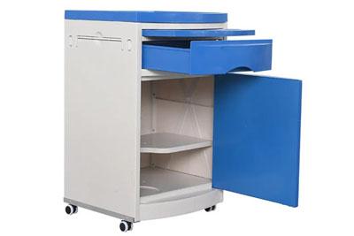 ABS Bedside Locker Hospital Bedside Cabinet with Wheels